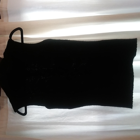 Soft Cashmere Pullover Turtleneck Sweater Sleeveless Sweater in Black, Sz: M. - Picture 4 of 9